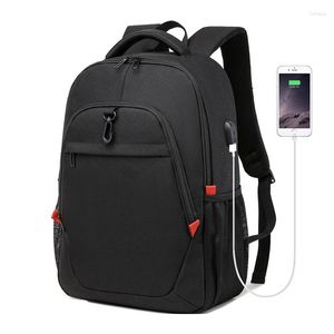 Sac à dos 15.6 pouces grande capacité hommes Oxford tissu étanche sacs à dos d'ordinateur portable Port USB externe voyage