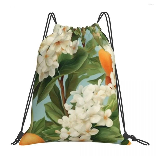 Backpack de 1960 El patrón floral sin costura retro: flor y follaje Bolsas portátiles Portables Bolsas deportivas para hombre Mujer Mujer