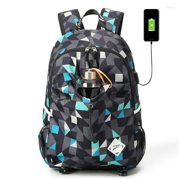 Mochila 2022 hombres viajes carga USB mochilas escolares para adolescentes diseñador portátil estudiante universidad mujeres grandes