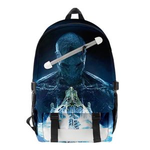 Backpack 2023 Game Mortal Shell Men Women Women Oxford Waterproof 3D Gedrukte Casual Laptop Boys Girls Schoolbag