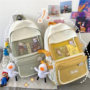 Rugzak 2023 Student Backpacks Vrouwelijke Koreaanse versie Tassen voor tienermeisje Leuke reis rugzak Bag Dames Booktas Mochila