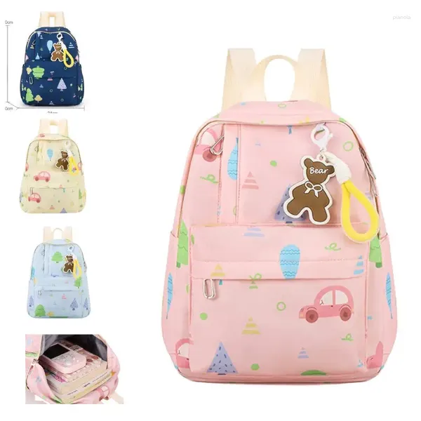 Mochila 2024 Dibujos animados impresos Kindergarten Moda Bookbags Ocio Bolsa al aire libre Primaria Impermeable