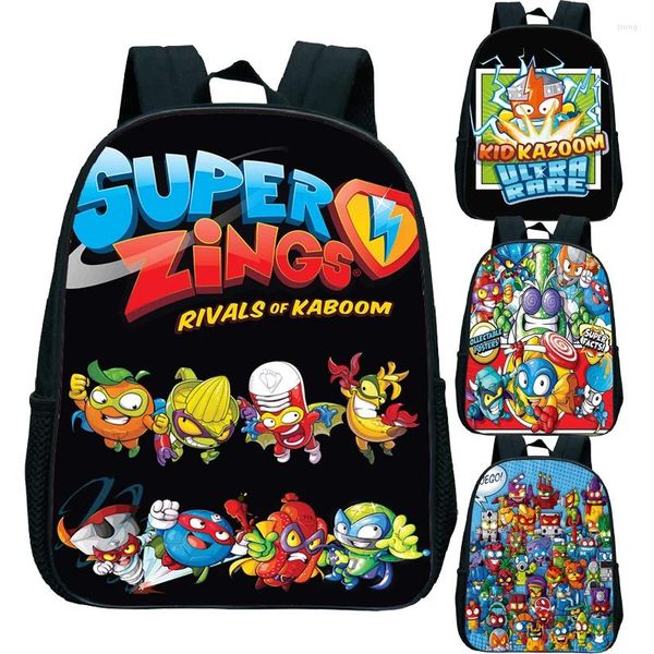 Mochila 2024 niños súper Zings Kindergarten Rucksack Impresión Primaria Escuela Primaria Superzings Bookbag de inicio de niños Regalo de la escuela