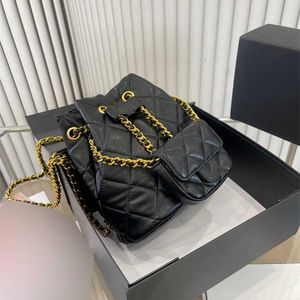 Sac à dos 2024 Mode Casual Femmes Black Diamond Treillis Chaîne Épaule