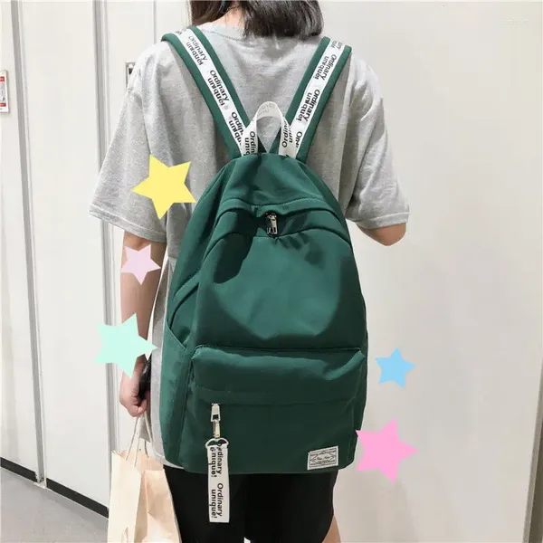 Mochila 2024 moda coreana para mujer Nylon estudiantes de secundaria mochila escolar hombre Simple mochilas de viaje Grils bolsas de libros