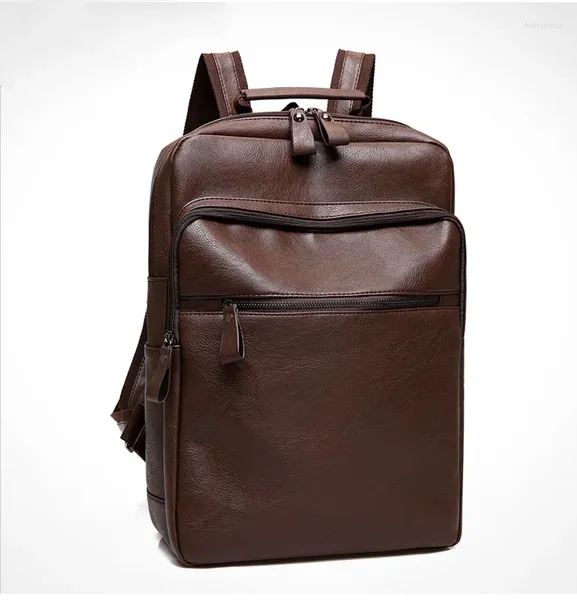 Sac à dos 2024 hommes sacs à dos mode Fashion de haute qualité PU cuir mâle masculin étudiant coréen business banc d'ordinateur d'ordinateur d'ordinateur