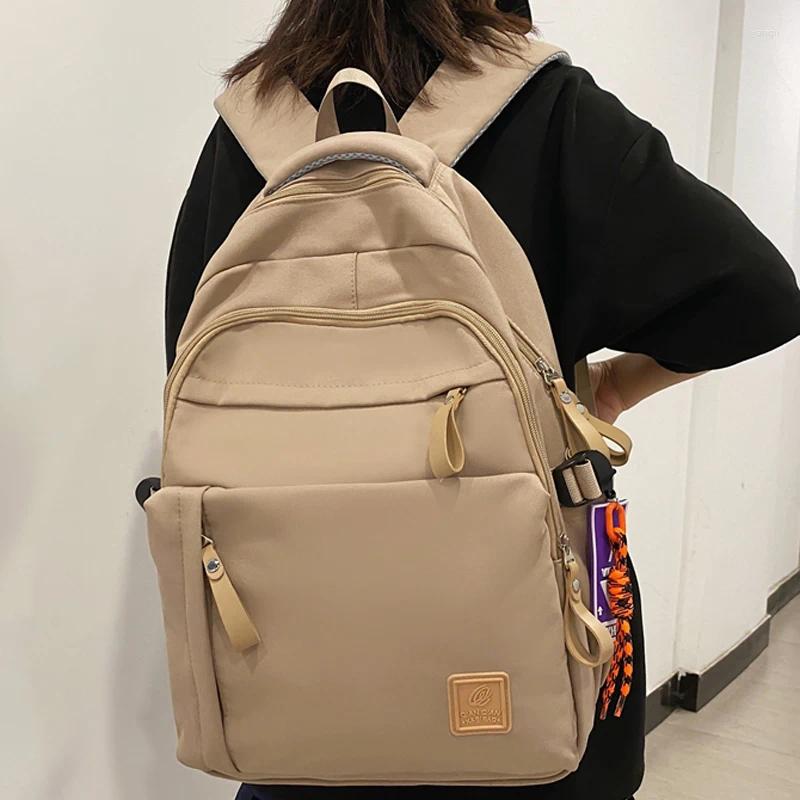 Backpack 2024 Multi-pocket Nylon Schoolbag For Teenage Girls Boys Casual Woman Man Laptop Travel Rucksack High Quality
