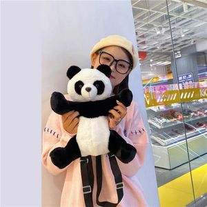 Sac à dos 2024 Printemps Simulé Panda géant Poupée Sac d'école en vente pour les enfants et les filles mignonnes en peluche