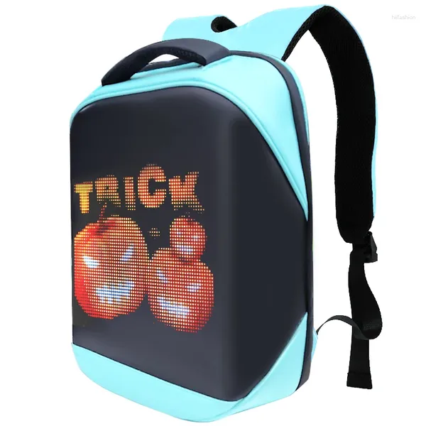 Backpack 2024 Mise à jour LED 4.0 Version Blueth Version Smart Cell Phone Control Screen Dynamic Fashion Cool Motorcycle