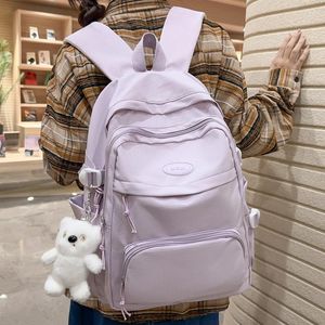 Backpack 2024 Waterdichte nylon voor vrouwen multi-pocket reist Bagpack vrouwelijke schooltas tienermeisjes jongens boek mochilas
