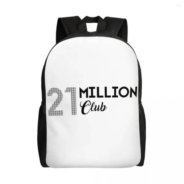 Sac à dos 21 millions de club art premium épaule vintage grande capacité créative casse durable confortable pack unisex