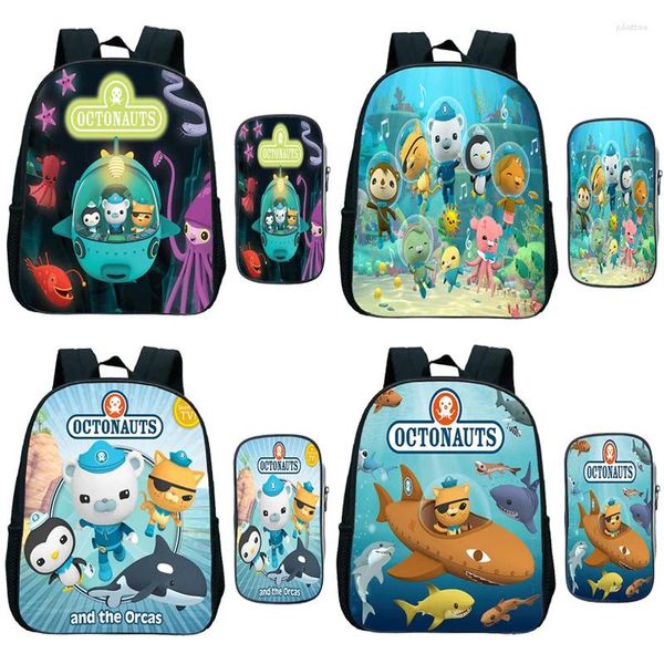 Mochila 2pcs/establece las bolsas de jardín de infantes Octonauts Bolsas para niños Bolsas para niños Biños Boys Books Books Mochila