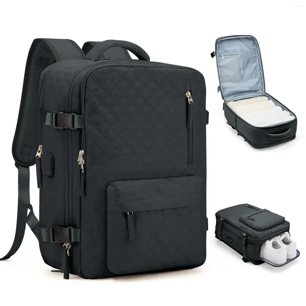 Sac à dos 35L sac de voyage pour ordinateur portable cartable multifonctionnel USB charge Mochila étanche bagages sacs à bandoulière avec poche pour chaussures