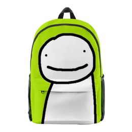 Rugzak 3D Dream Smp Dreamwastaken Mannen Waterdichte Vrouwen Laptop Kinderen Jongens Meisjes Oxford Cartoon Schooltas188n