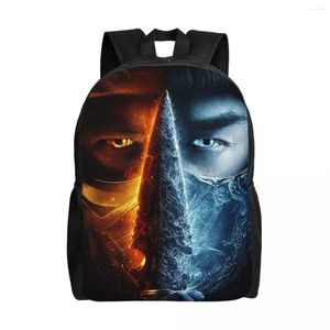 Backpack 3D Print Mortal Kombat Scorpion Warrior Backpacks MKX Fighting Game School College Travel Bags Book Bag Past 15 inch laptop