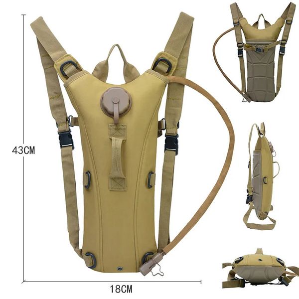 Mochila 3L Bolsa de agua Deporte Montar Bolsa de camello táctico Mochila Hidratación Bolsa de camuflaje militar Mochila Paquete de camping Bolsa de bicicleta 231018