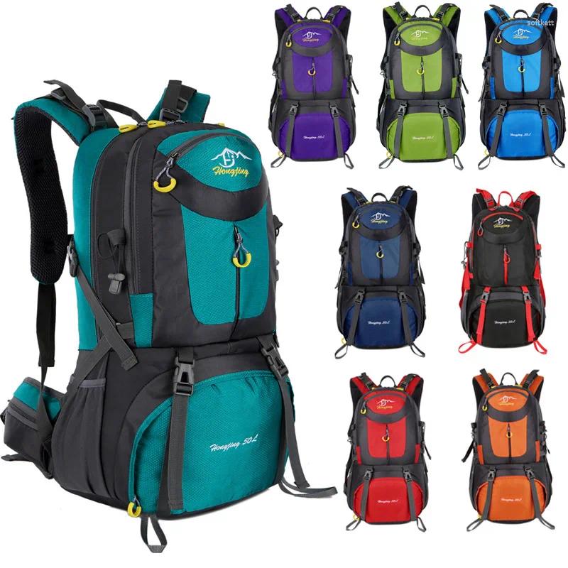 Sırt çantası 40L/50L/60L Kamp Kadın Erkekler Açık Seyahat Çantası Tırmanma Sıralama Çekiş Büyük Yürüyüş Paketi Dağcılık Spor Çantaları