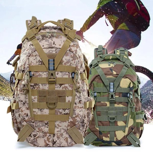 Mochila 40l acampar bolsas militares bolsas de viajes del ejército táctico molle trepadora senderismo al aire libre mochila mochila paquete