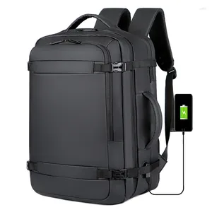 Sac à dos 45L grande capacité haute qualité multifonctionnel Extensible Rechargeable hommes étanche voyage d'affaires pochette d'ordinateur