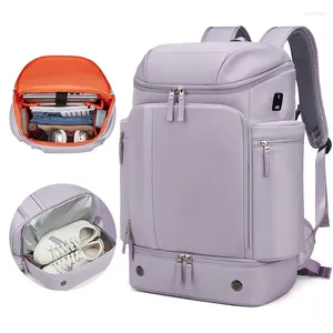 Sac à dos 50L voyage étanche ordinateur portable 16 pouces USB charge école sacs à dos sac à chaussures indépendant sacs à bagages en plein air