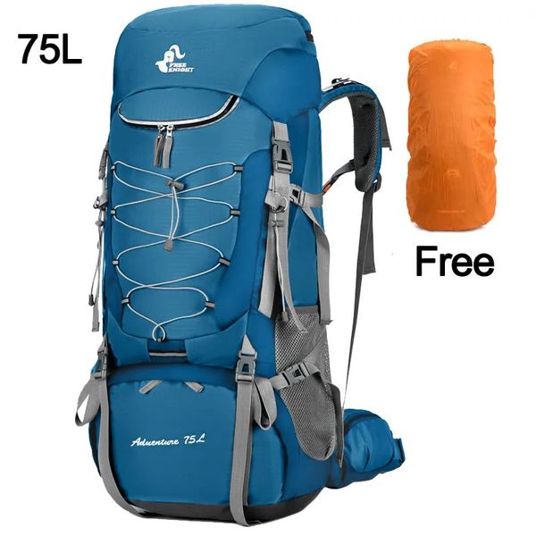 Sac à dos 75L Camping sac à dos voyage sac de Sport avec housse de pluie escalade alpinisme Trekking sac à dos en plein air randonnée sac épaule hommes 231018