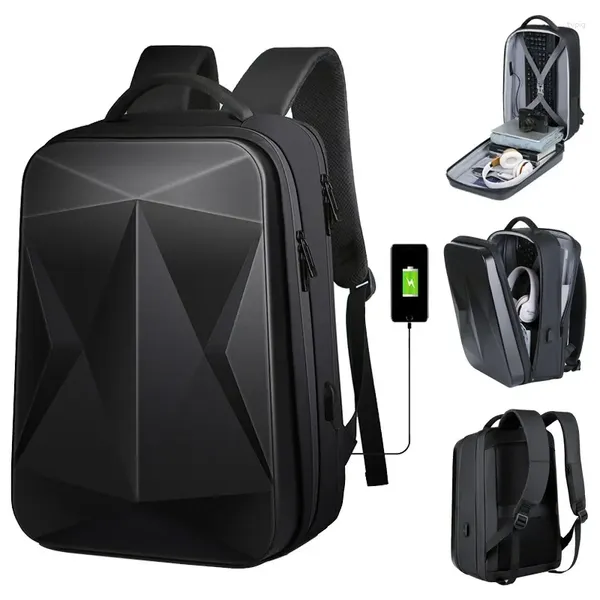 Mochila ABS bolsa de cáscara dura Casual negocios impermeable viaje adecuado para el ordenador portátil del teclado multicompartimento de los hombres