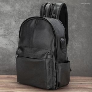 Backpack Aetoo First Layer cowhide heren lederen zakelijke computerzak casual eenvoudige school Koreaanse versie trend Travel terug