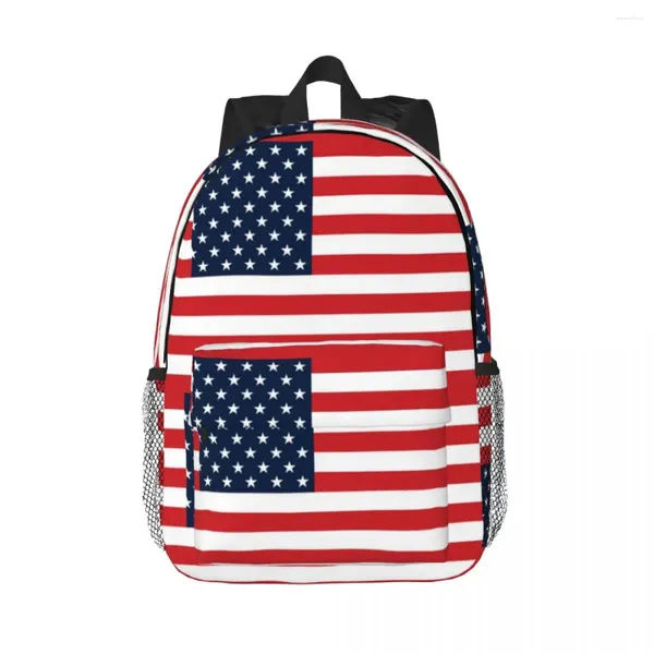 Sac à dos American drapeau autocollant sac à dos adolescent adolescent sac de livre mode sacs scolaires de voyage