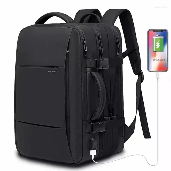 Sac à dos Andralyn Travel Men Business School extensible Sac USB grande capacité 17,3 Mode imperméable pour ordinateur portable