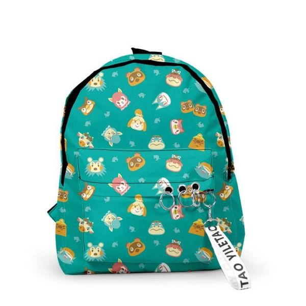 Mochila Animal Crossing Tom Nook mochilas para adolescentes niñas bolso escolar viaje chica hombro Knapsack240H