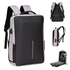 Sac à dos antivol pour ordinateur portable, étanche, chargeur USB, 15.6 pouces, sac de jour, Protection contre les chocs