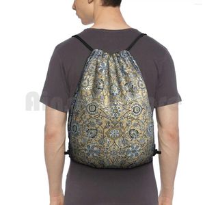 Sac à dos Antique persan Sultanabad, tapis imprimé, sac à cordon, équitation, escalade, salle de sport, tapis Vintage Floral