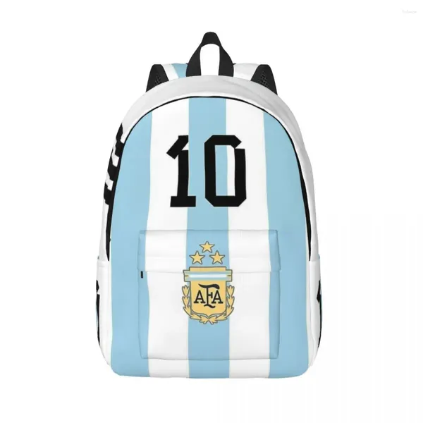 Sac à dos argentine famouse football étudiant carbag qui a amant de football de football de football pour hommes sacs de toile d'ordinateur portable