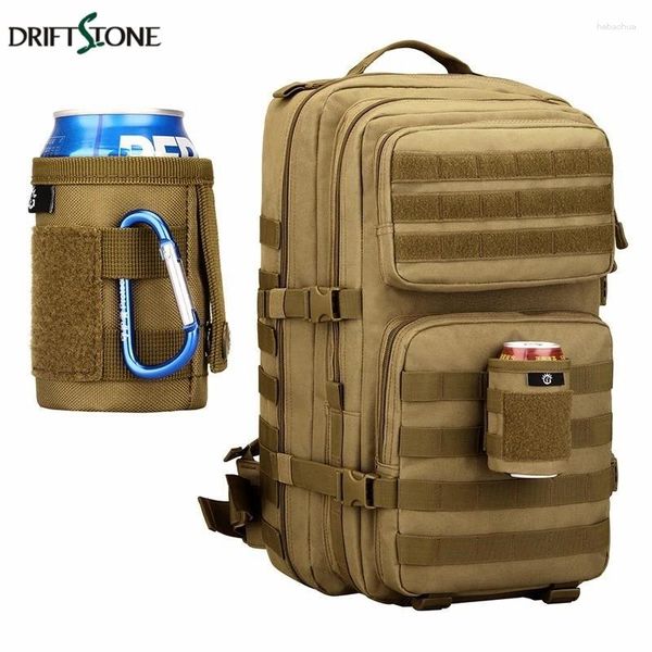 Mochila Army MOLLE System Bolsa de botella de agua Bolsa de soporte de anillo en D Durable Escalada Viajes Senderismo Bolsas deportivas