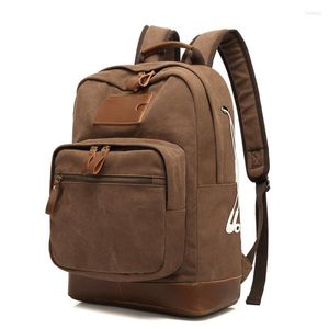 Mochila AUGUR 2023, bolso escolar de lona Vintage para hombre a la moda, mochilas para ordenador portátil de gran capacidad de viaje