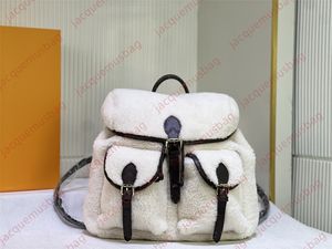MOCHILA mochilas diseñador Bolso escolar de lana de cordero suave M23384 mujeres Mochila bolsas de libros Lujo al aire libre damas de alta calidad Hombro crossbody Satchels bolso