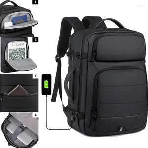 Mochila Mochilas Hombres Bolso De Hombro Ampliable 17 Pulgadas Portátil Impermeable Mochila USB Mochila Escolar De Viaje Deportivo Para Hombre De Alta Capacidad