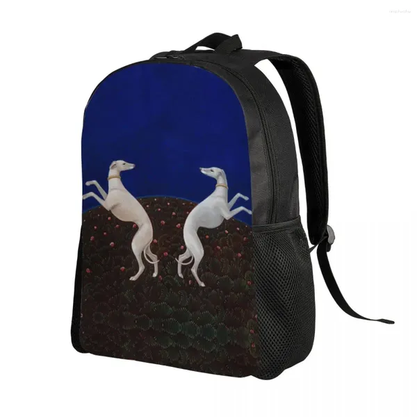 Sac à dos Backpacksrint Mignon Greyhound Whippet Dog pour les filles Sihthound Animal School College Sacs de voyage Bookbag pour ordinateur portable de 15 pouces