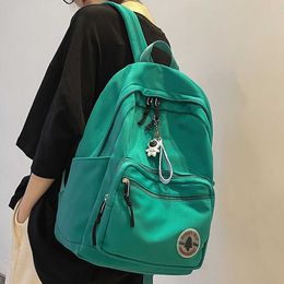 Rugzak tas meisje solide kleur fashion school tas college student vrouwen