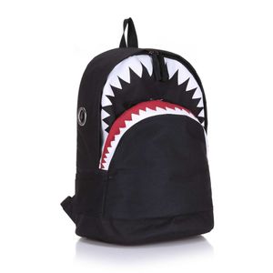 Sac à dos sac hommes Version sac à dos voyage étudiant collège Style grande bouche requin toile 230708