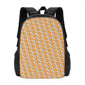 Sac à dos Bagel Food Funny Pattern classique de base en toile pour école, sac à dos décontracté, bureau pour homme et femme