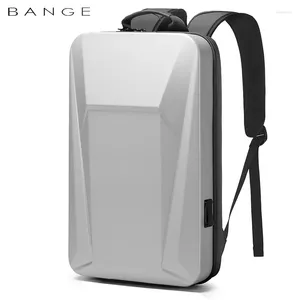 Sac à dos bange 15,6 pouces PVC Hard Sheel ordinateur portable pour hommes de tendance imperméable cool pour hommes et femmes