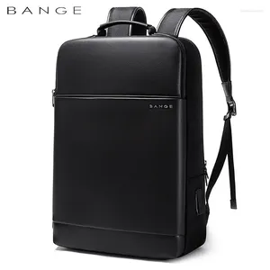 Sac à dos bange conception de grande capacité de grande capacité USB Rechargeable de voyage Sac à dos Hommes 15,6 dans un sac étanche pour ordinateur portable pour mâle