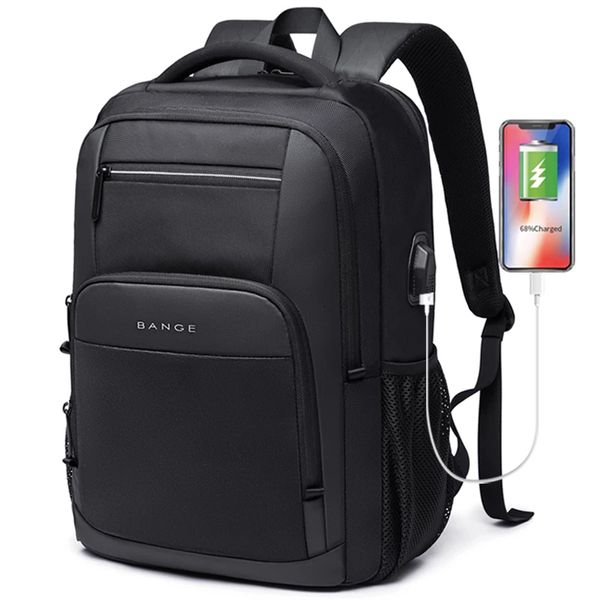 Sac à dos BANGE grande capacité 15.6 pouces sac à dos scolaire quotidien USB charge femmes sac à dos pour ordinateur portable pour adolescent 230301