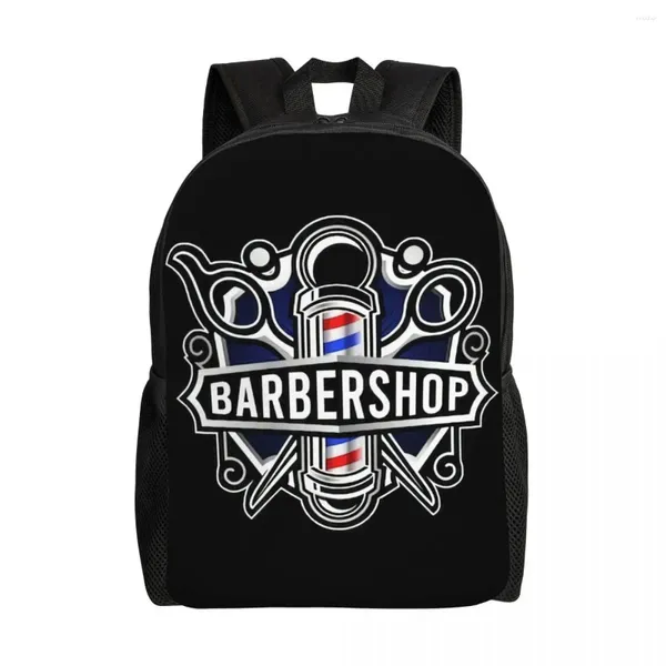 Mochila Barber Shop Sign Laptop Men Women Fashion Book Fashion Bobs para la universidad universitaria Barbershop Bolsas