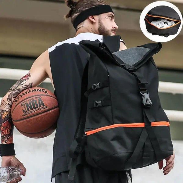 Sac à dos de basket-ball grand sac de sport pour hommes avec un équipement de chaussures à billes séparée de voyage de football mochilas