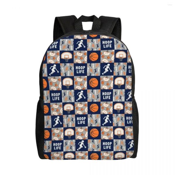 Sac à dos de basket-ball modèle de vie pour les hommes femmes résistantes à l'école collégiale sac de sport de sport bookbag