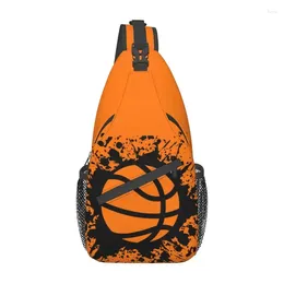 Sac à dos Basketball Splat Bandoulière Sling Hommes Sac à bandoulière de poitrine personnalisé pour voyage randonnée sac à dos