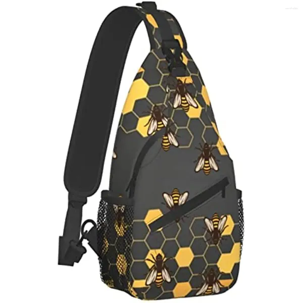 Mochila Bee Sling Bag Crossbody Travel Senderismo Bolsas Mini Cofre Casco de hombro para mujeres Menigrientes Peso ligero