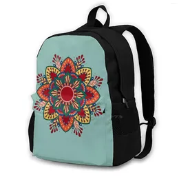 Débutages de sacs à dos |Mandala 2 Studio M Co grande capacité scolaire ordinateur portable sac de voyage motif de motif